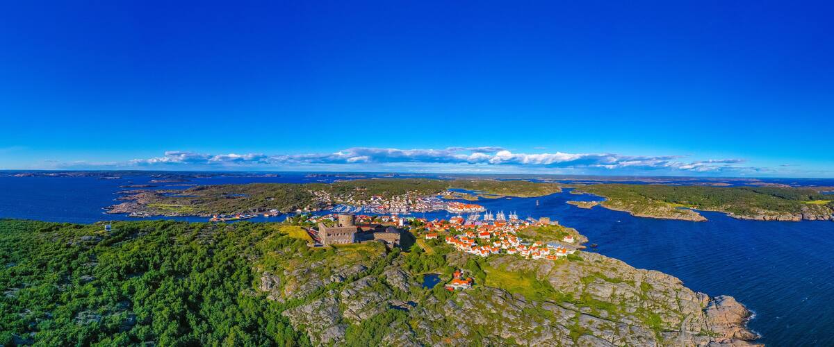 Panorama view of Marstrand in Sweden