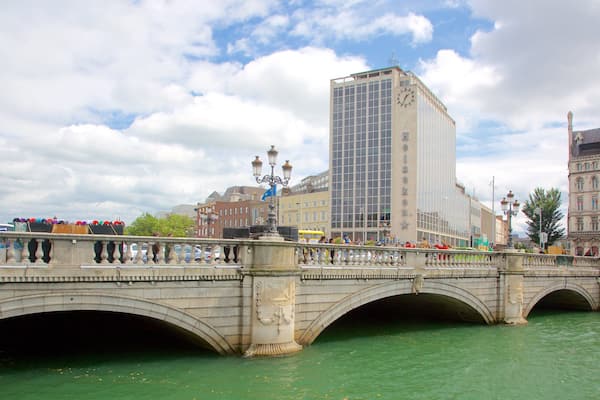 O\'Connell Bridge featuring a bridge, a river or creek and a city