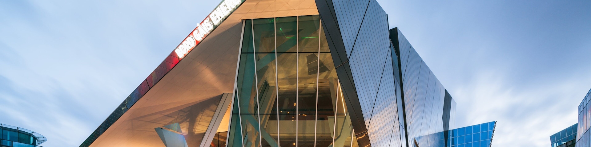 Bord Gáis Energy Theatre showing signage and modern architecture
