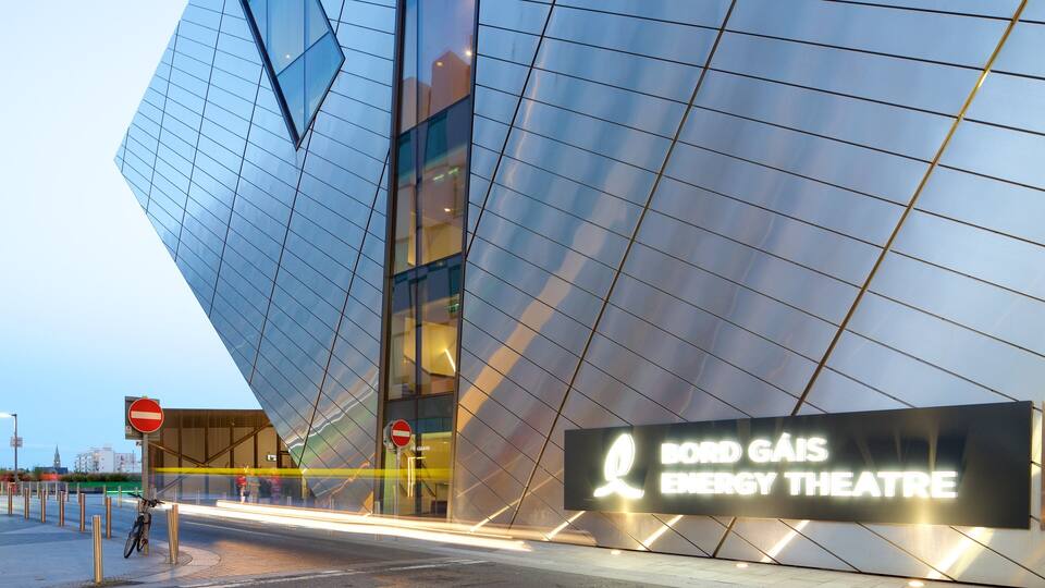 Bord Gais Energy Theatre which includes signage, street scenes and theatre scenes