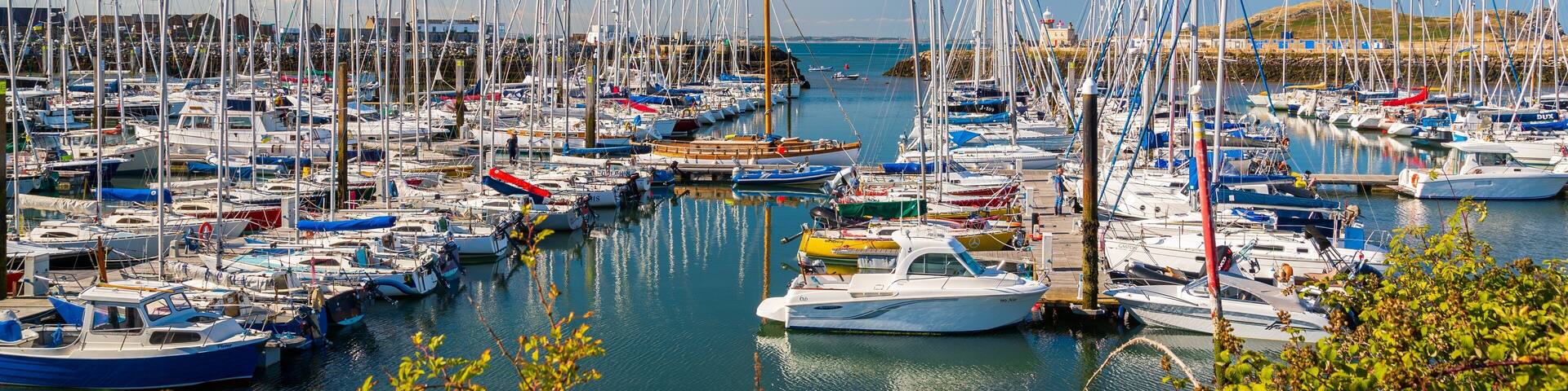 Howth showing a bay or harbor
