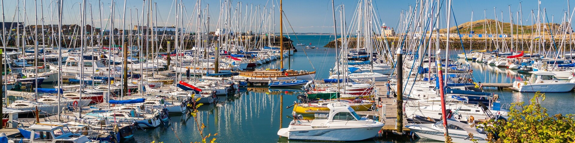 Howth showing a bay or harbor