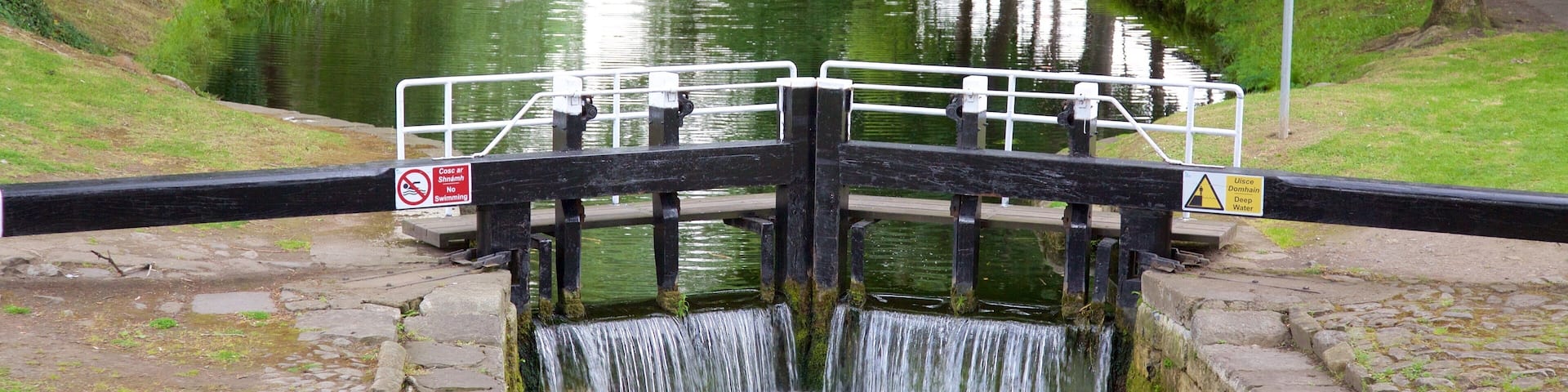 Grand Canal showing a park and a river or creek