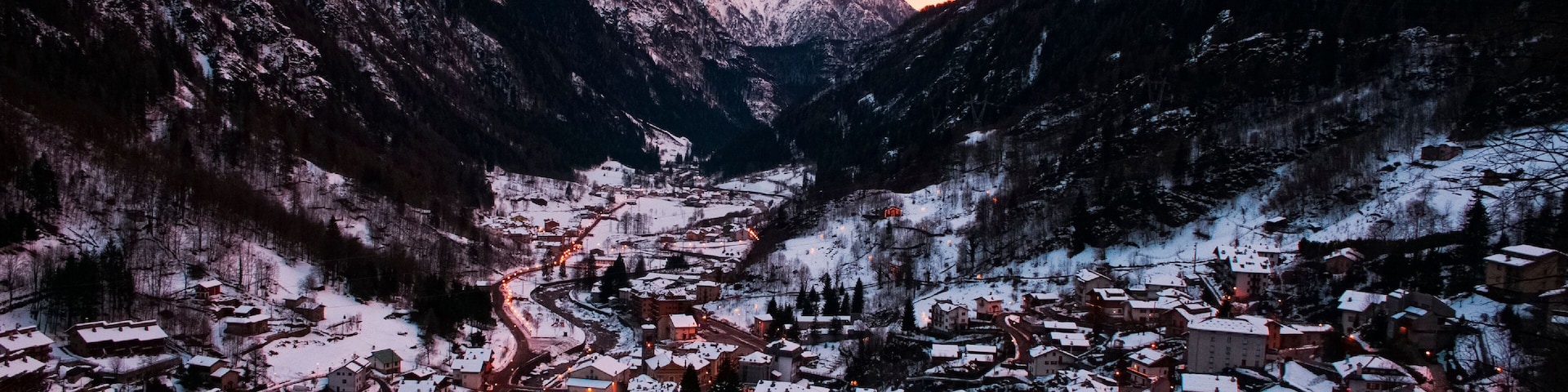 sunset in the mountains Branzi Bergamo