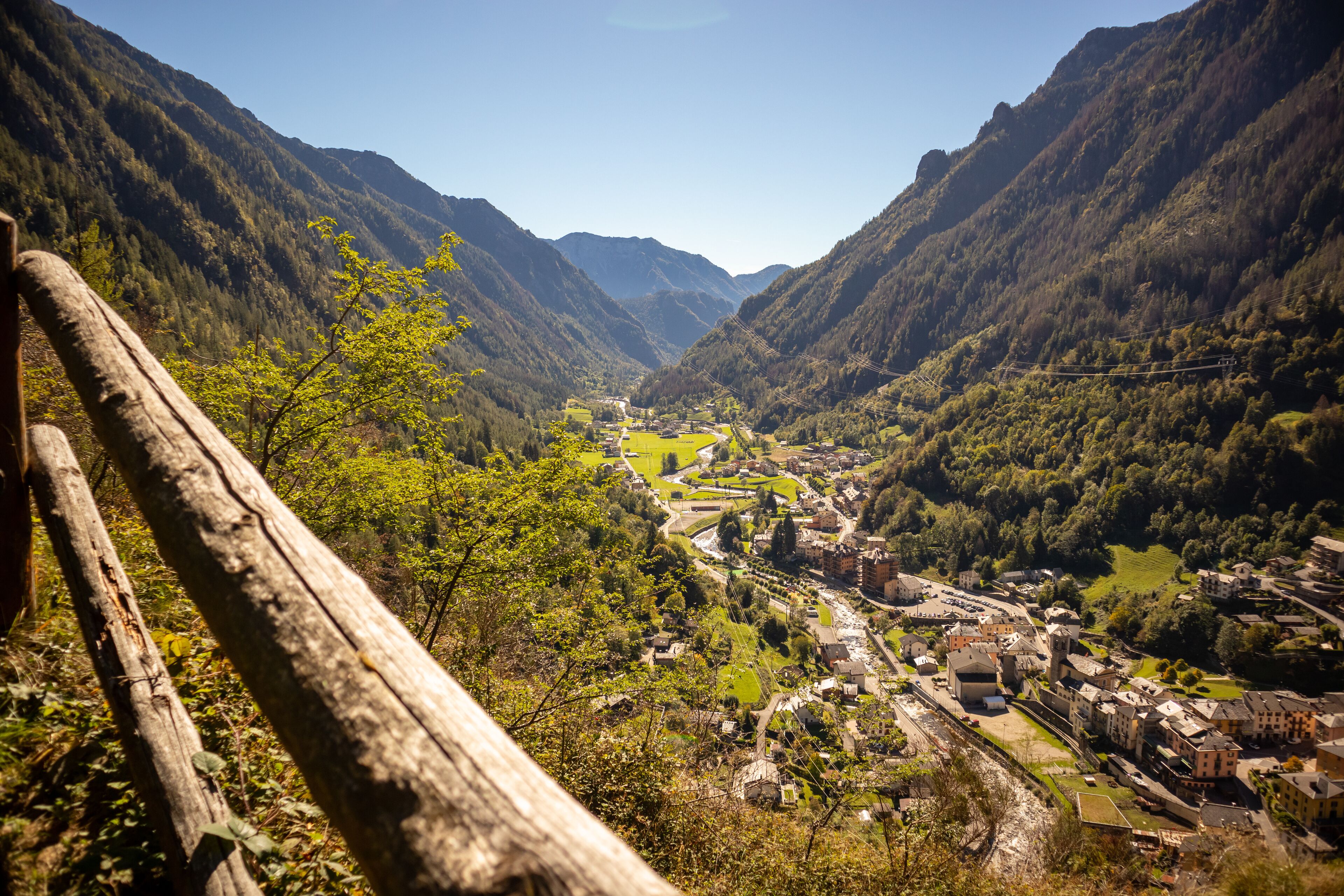 View of Branzi, an Italian municipality in the province of Bergamo.