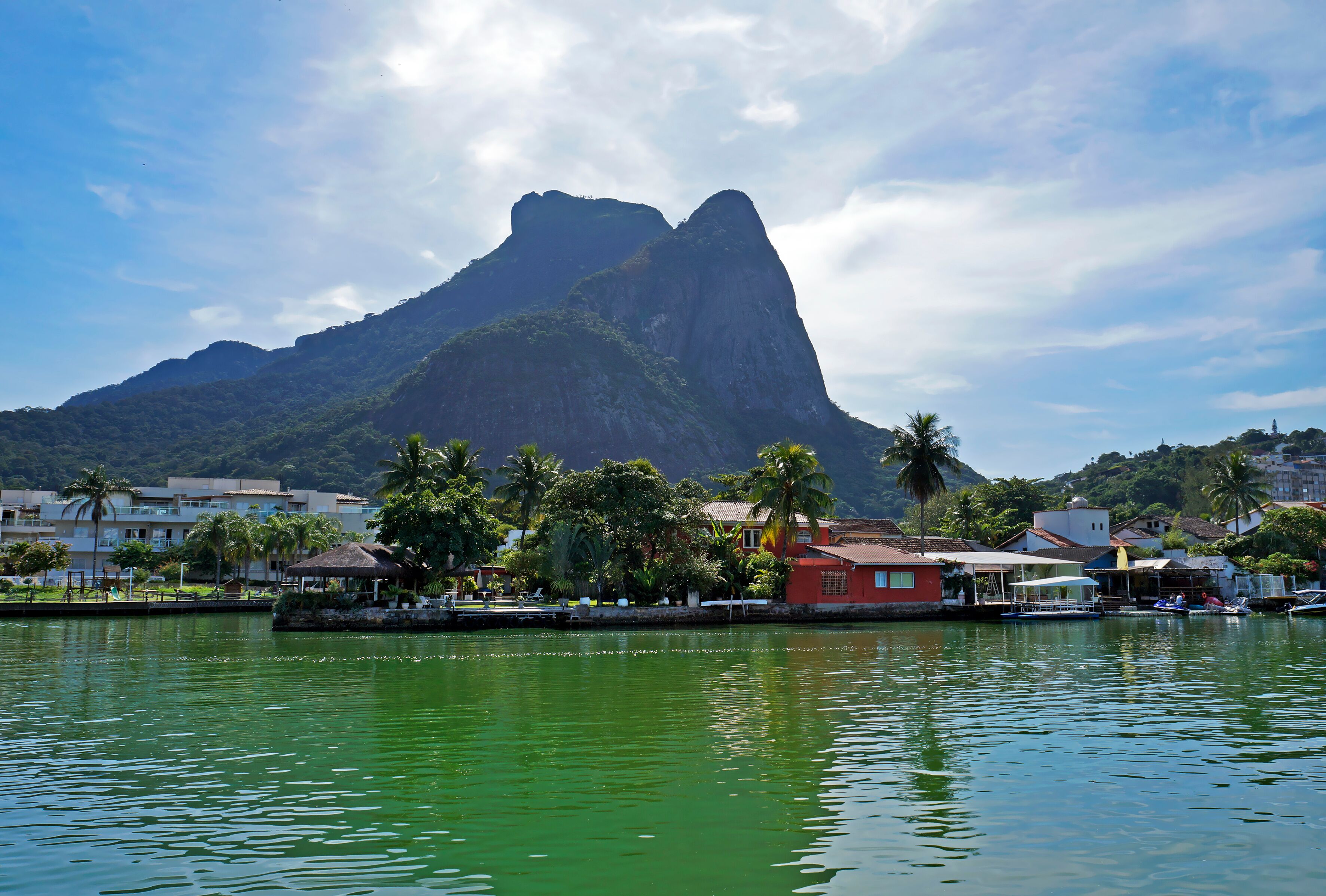 Houses on tropical landscape, Barra da Tijuca, Rio