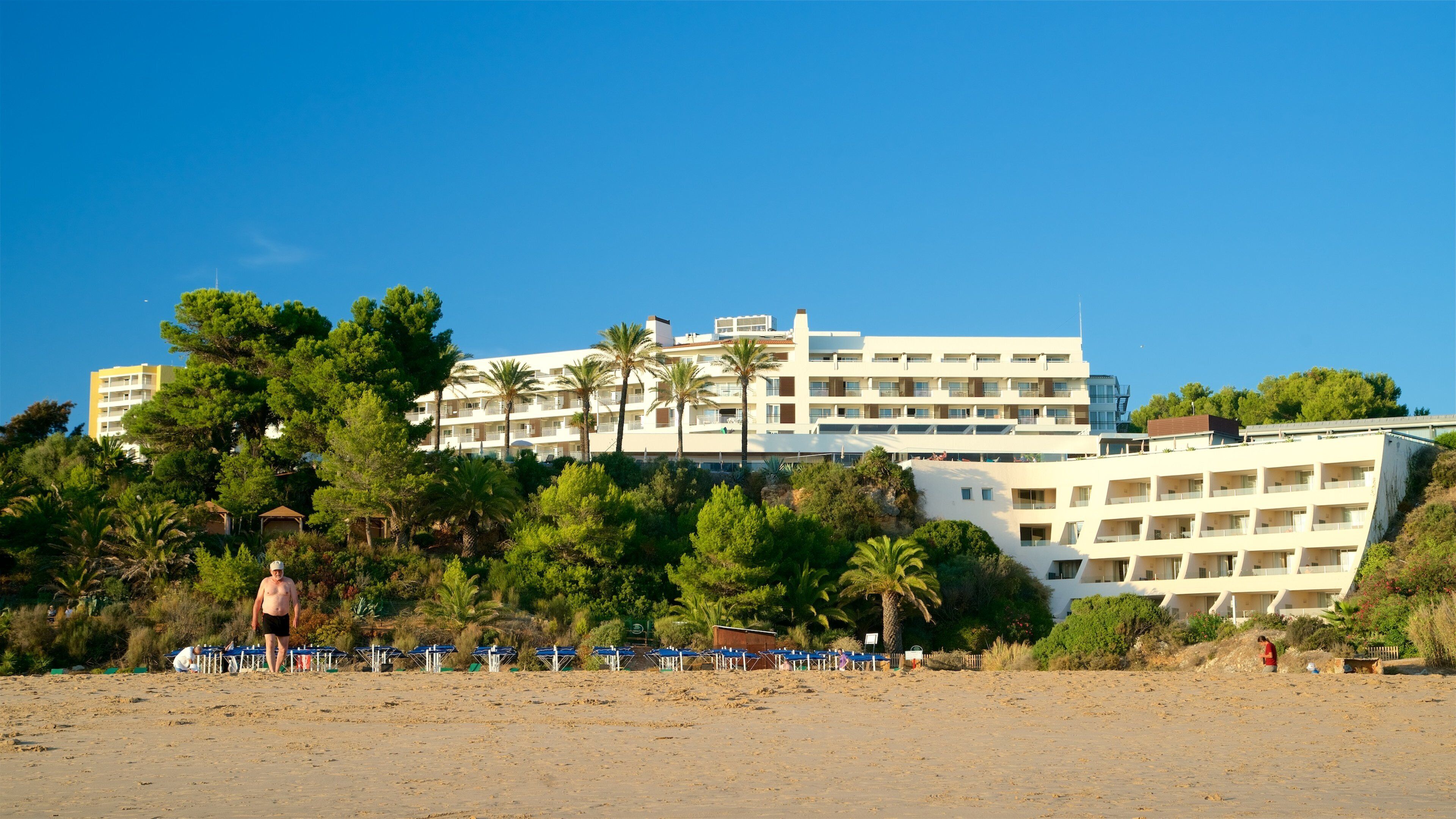 Tres Irmaos Beach which includes a sandy beach and general coastal views