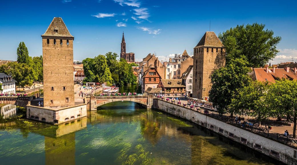 Old city center of Strasbourg town with colorful houses, Strasbourg, Alsace, France, Europe.