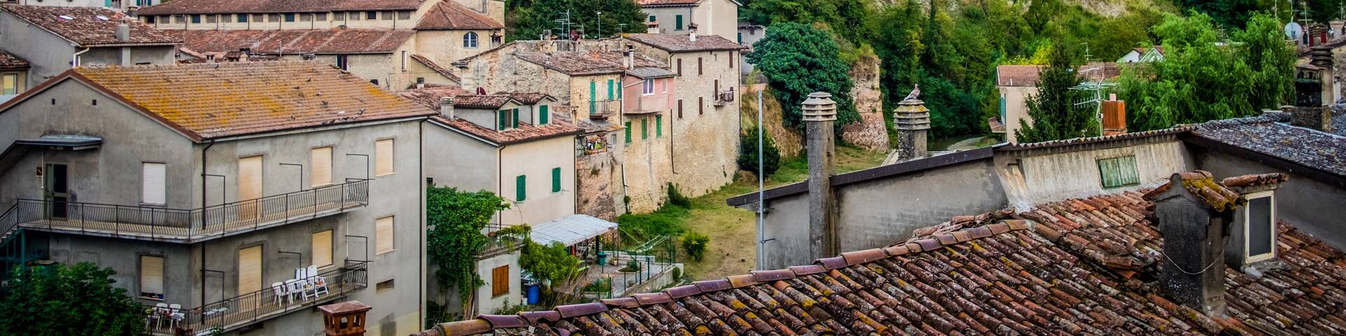 Rocca dei Conti Guidi called Roccaccia. Modigliana, Forlì, Emilia Romagna, Italy, Europe