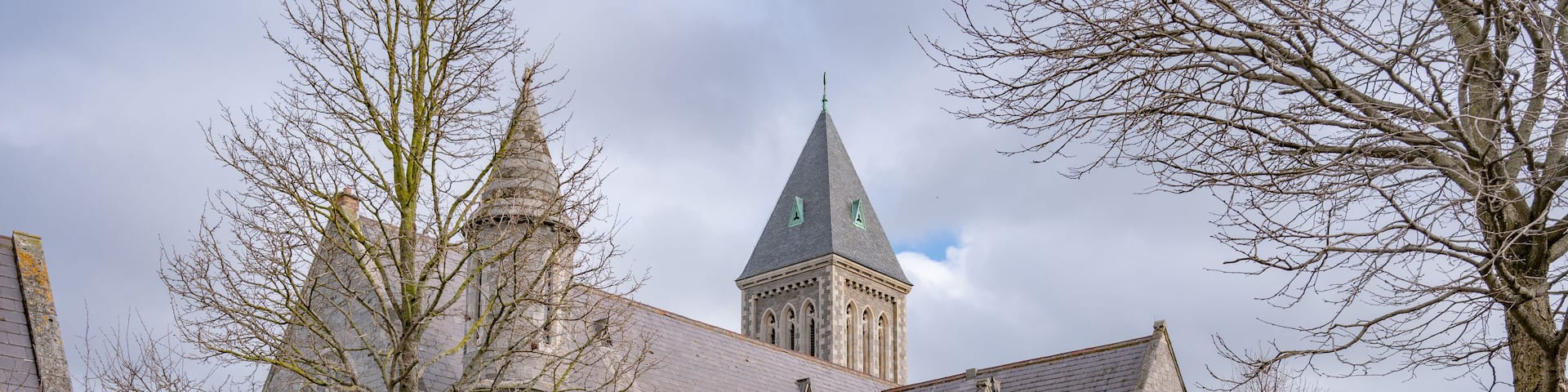 Dublin March 2022: Christ Church Rathgar (CCR) stands at a busy crossroads on the south side of Dublin, the capital city of Ireland.