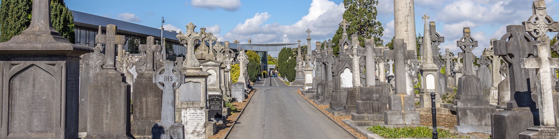 Dublin, Ireland - May 5 2024 "Beautiful morning at Glasnevin Cemetery in Dublin"