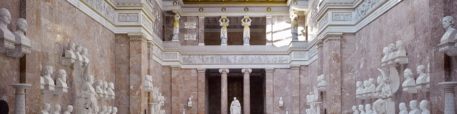 Walhalla Temple which includes heritage elements, interior views and a temple or place of worship