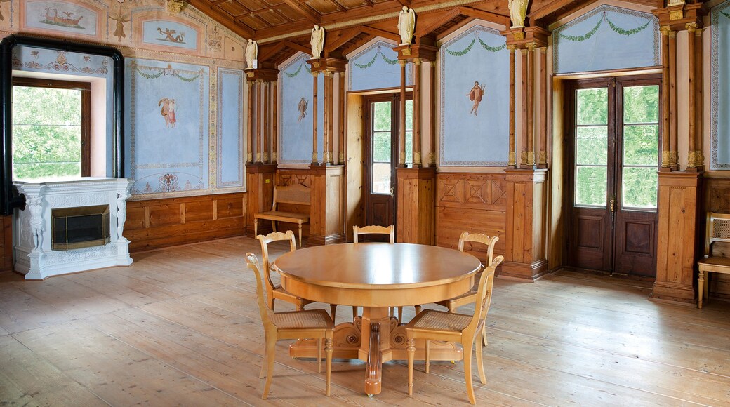 Rose Island featuring heritage elements and interior views