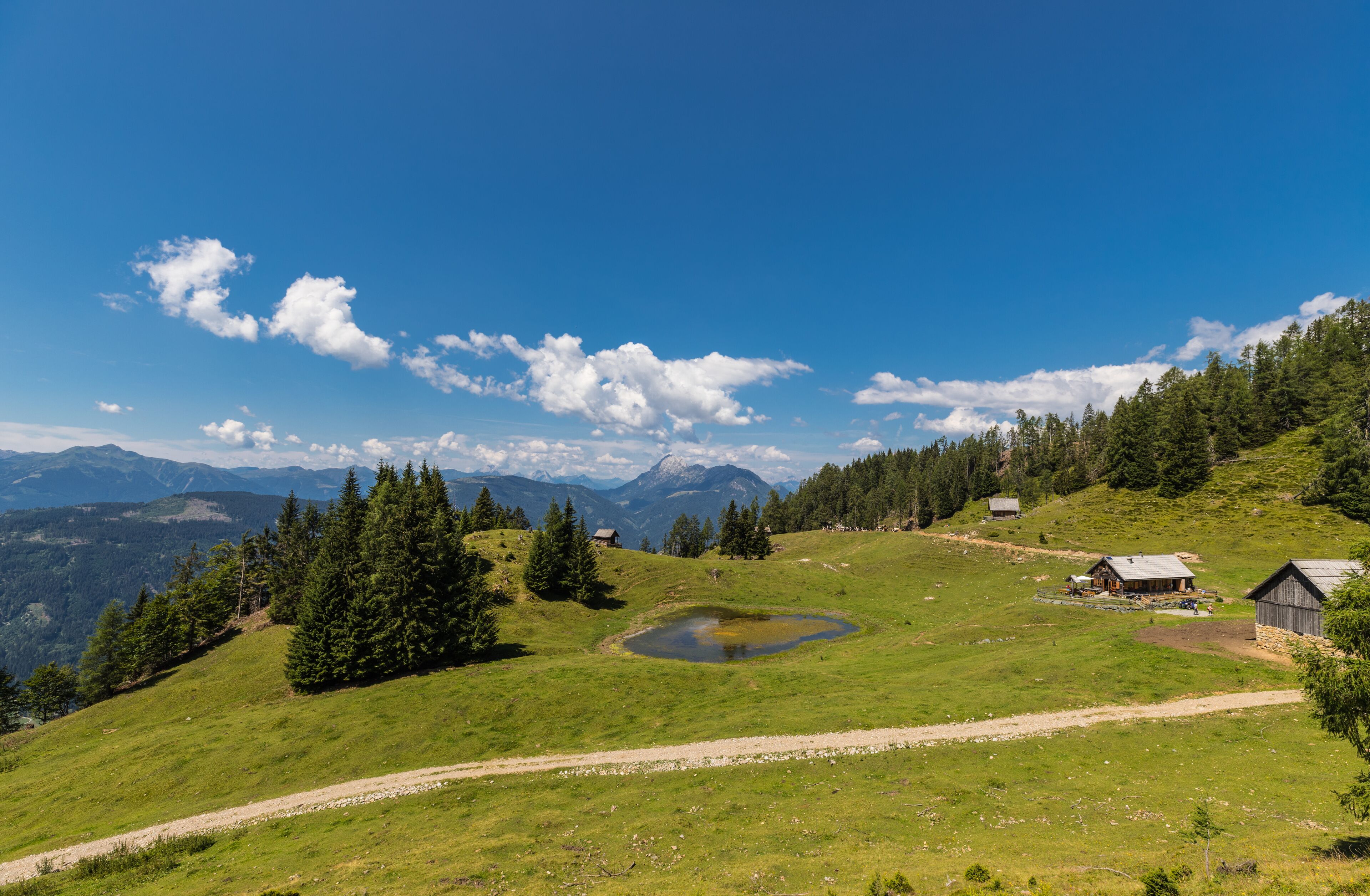 Hiking Panorama Views In The Alps Around Lake Weissensee Carinthia Austria