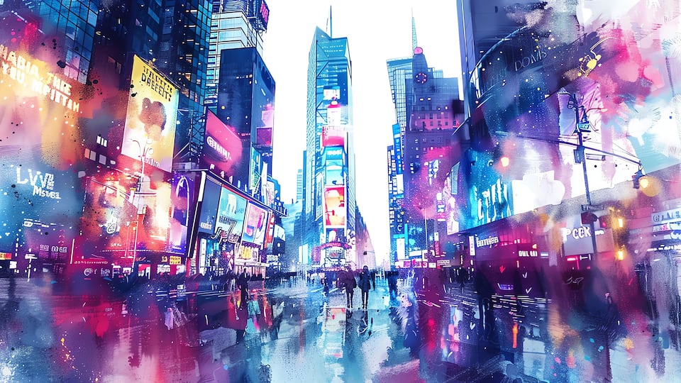 Times Square in New York City is a major tourist destination, known for its bright lights, Broadway shows, and giant billboards.