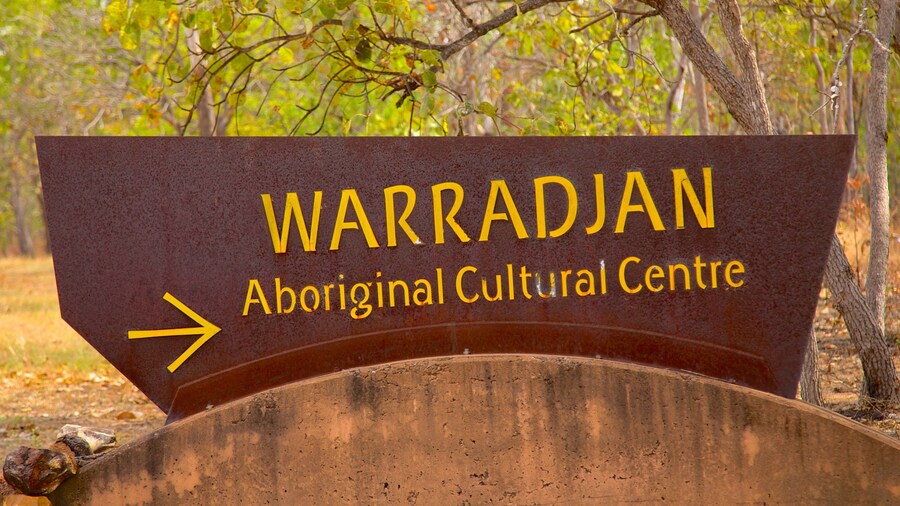 Warradjan Cultural Centre showing signage