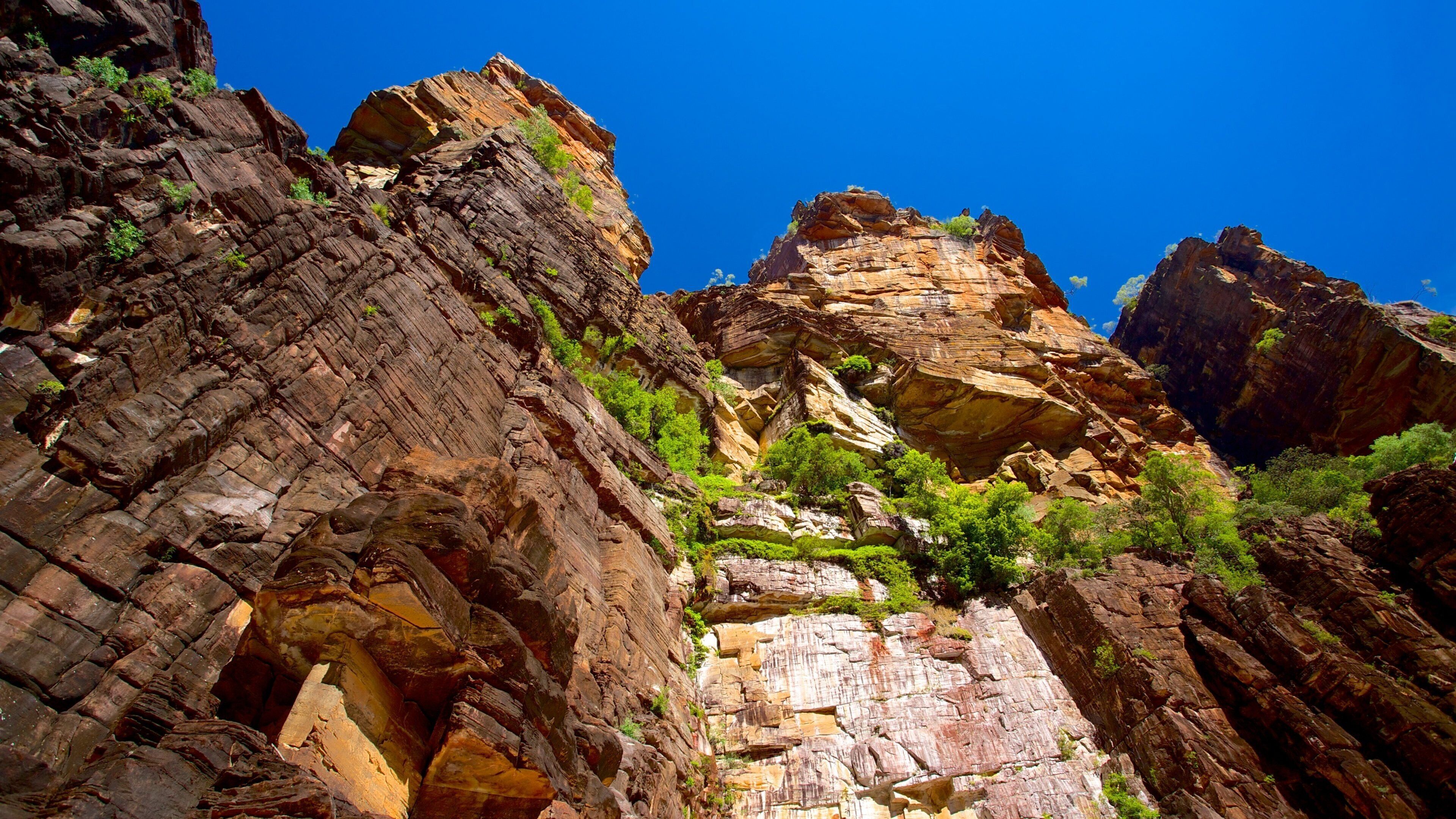 Jim Jim Falls mit einem Schlucht oder Canyon