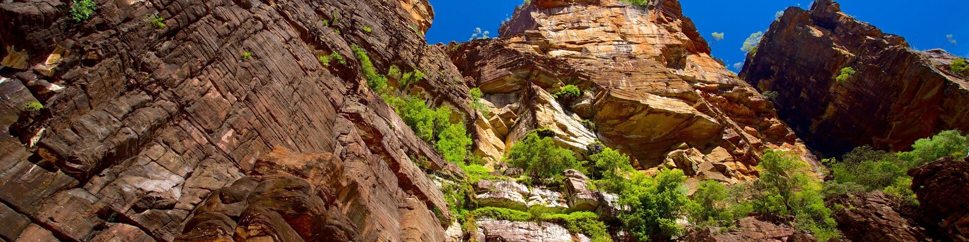 Jim Jim Falls which includes a gorge or canyon