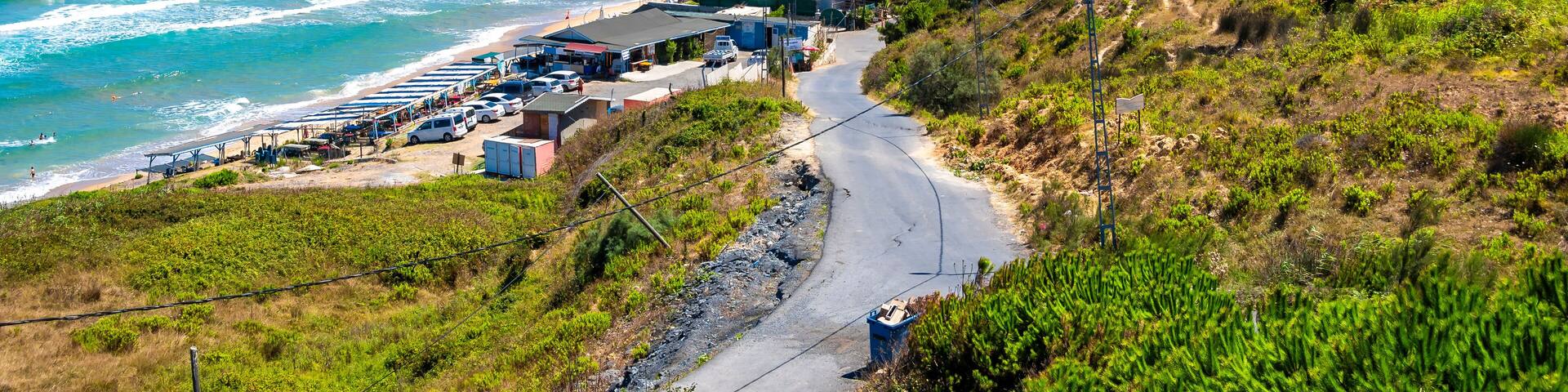 Kilyos Coastline view in Istanbul at summer time