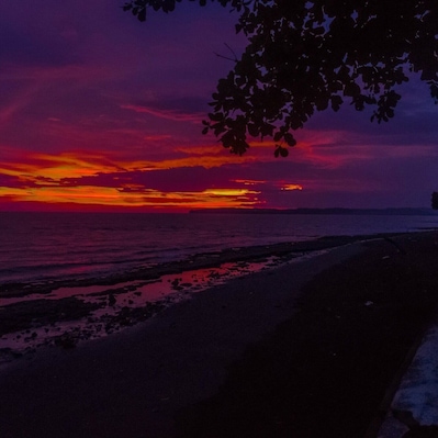 I always seem to miss the optimum time to capture sunsets and rises when traveling. Although, I like to think I managed to be in the right place at the right time with this one!