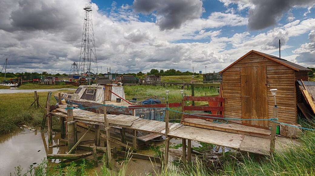 A marina of old boats and shacks just outside Greenhythe in Kent, a great place to wander. and take in the atmosphere.