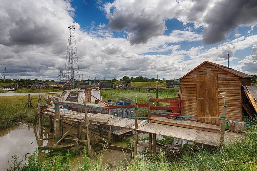 A marina of old boats and shacks just outside Greenhythe in Kent, a great place to wander. and take in the atmosphere.
