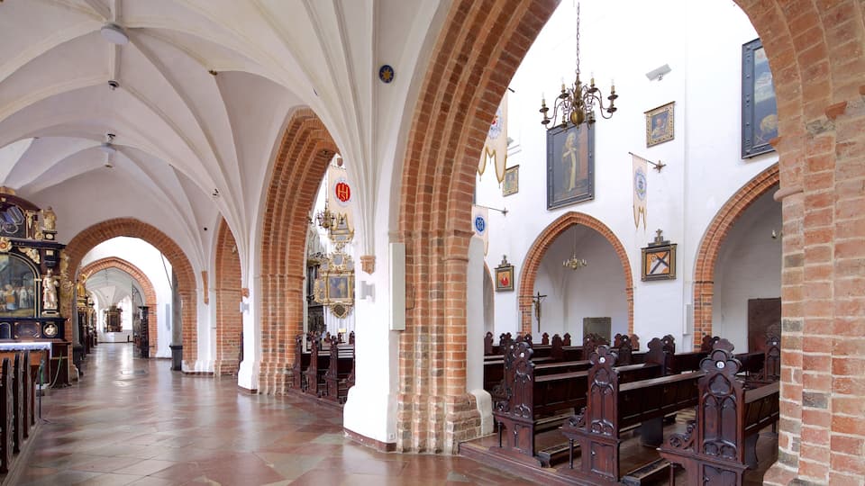 Oliwa Cathedral showing a church or cathedral and interior views
