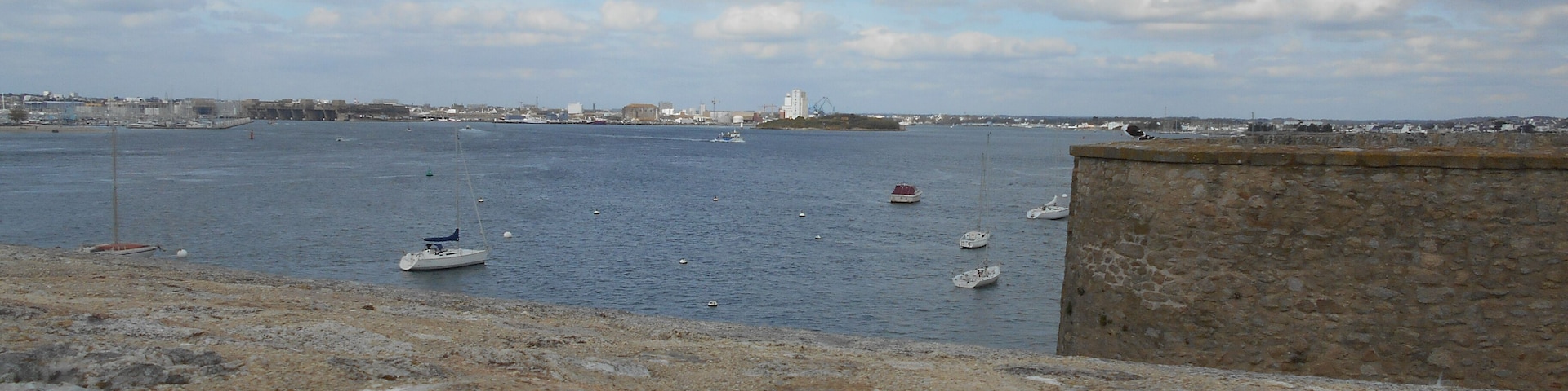 View from Port-Louis Fortress, now a museum dedicated to the Compagnie des Indes.