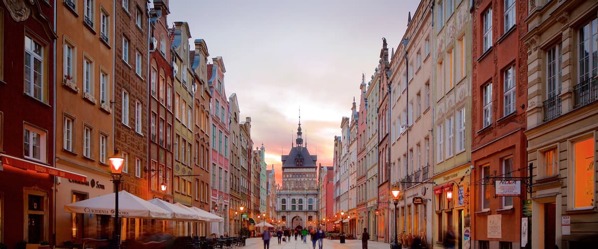Long Lane featuring a sunset and street scenes