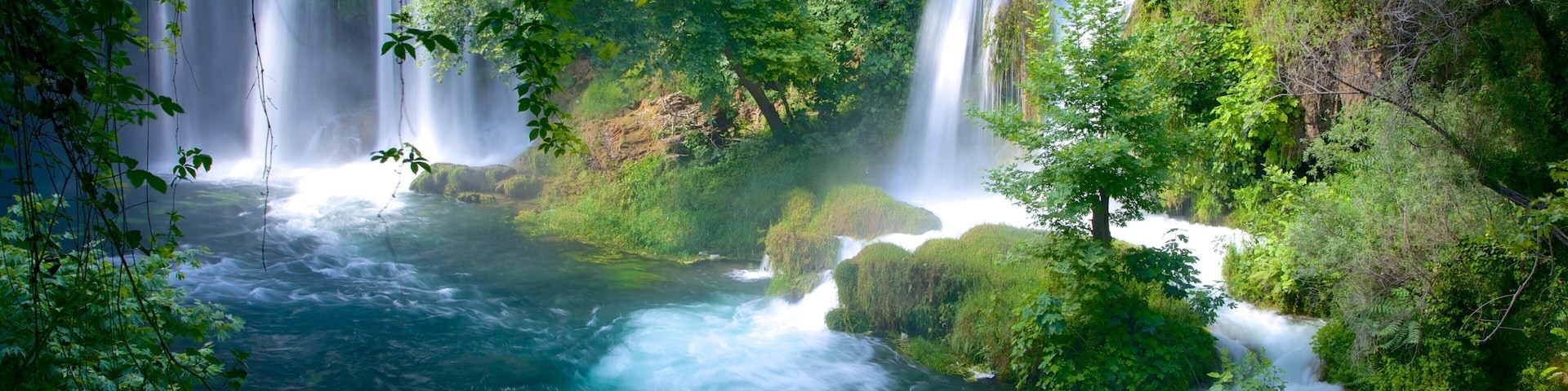 Antalya showing landscape views and a waterfall