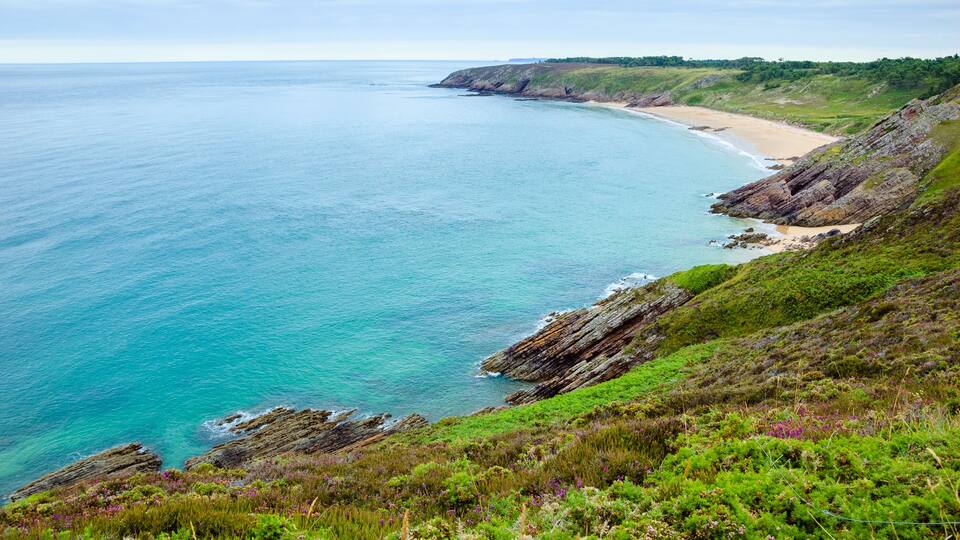 Cliffs and sand beaches of Cap Erquy. Brittany, France.; Shutterstock ID 208423522; purchase_order: SP-1332 HA Batch 2 August 2018; Order: ; client: HomeAway; other: To be paid with HA budget