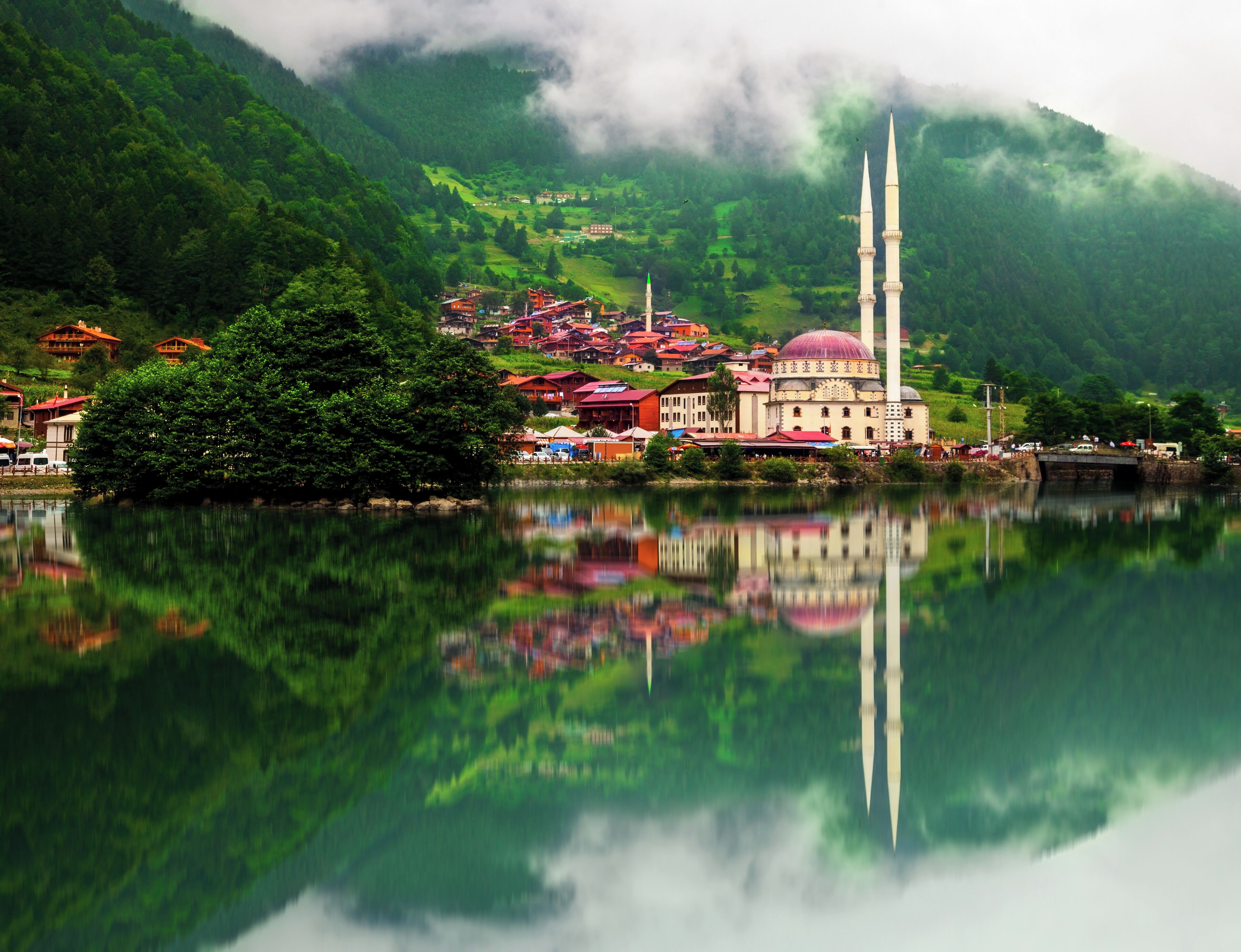 mountain scenery  and lake (uzung√∂l)