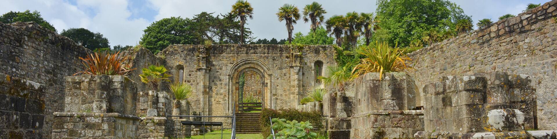 Landevennec, Bretagne, France ruins of the Abbey