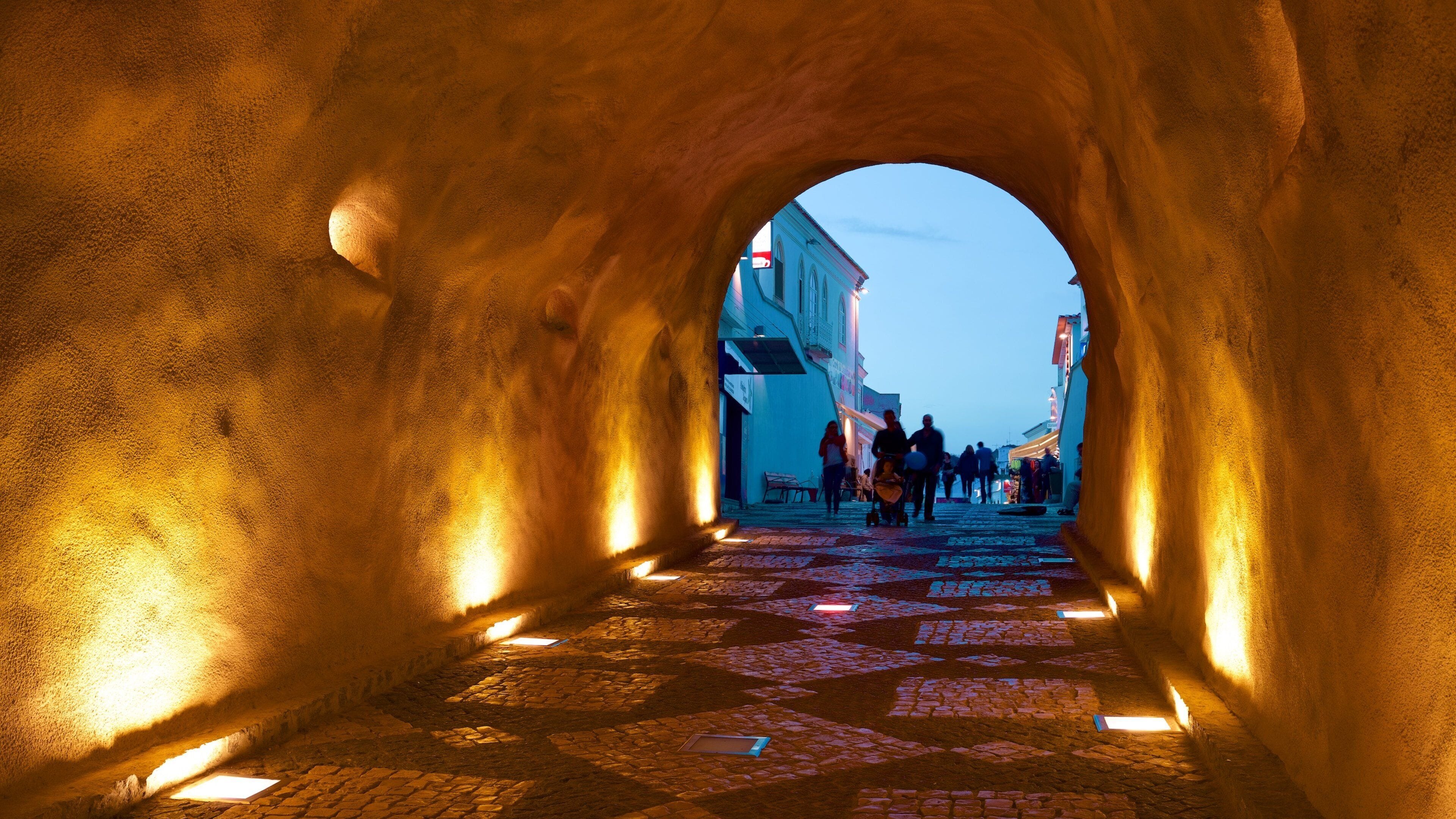 Albufeira Old Town Square which includes interior views