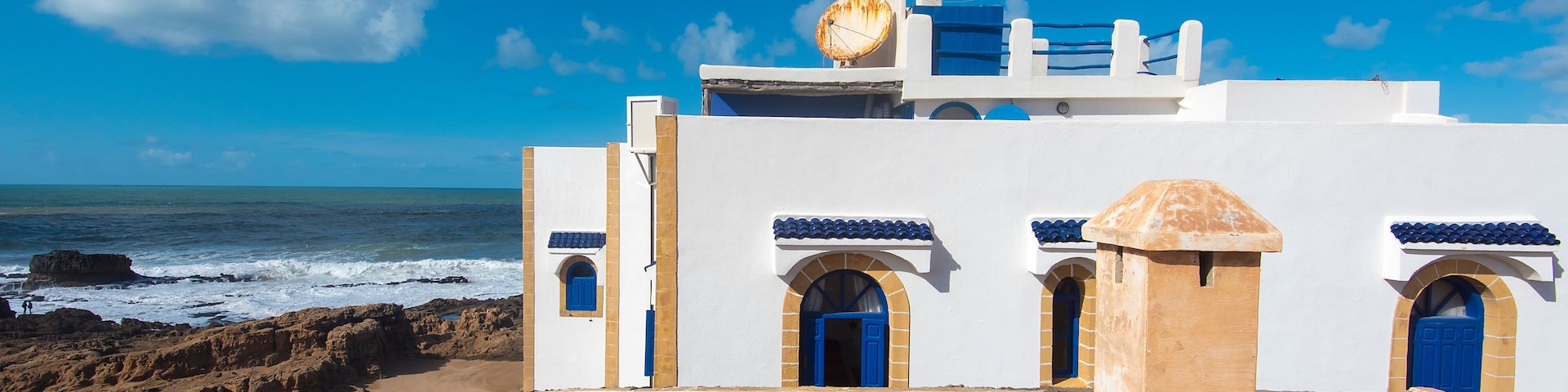 Traditional buildings of Medina district in Essaouira Morocco