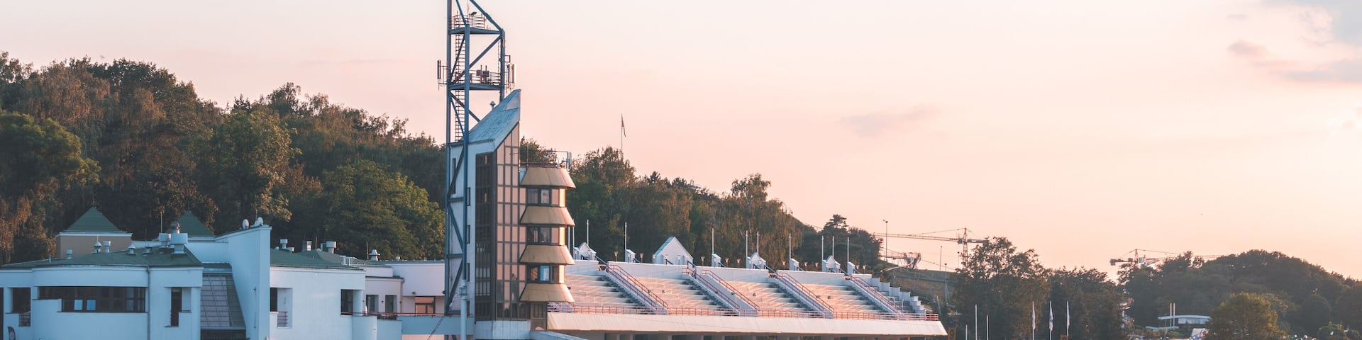 Public sport complex at the Malta lake in Poznan, Poland.