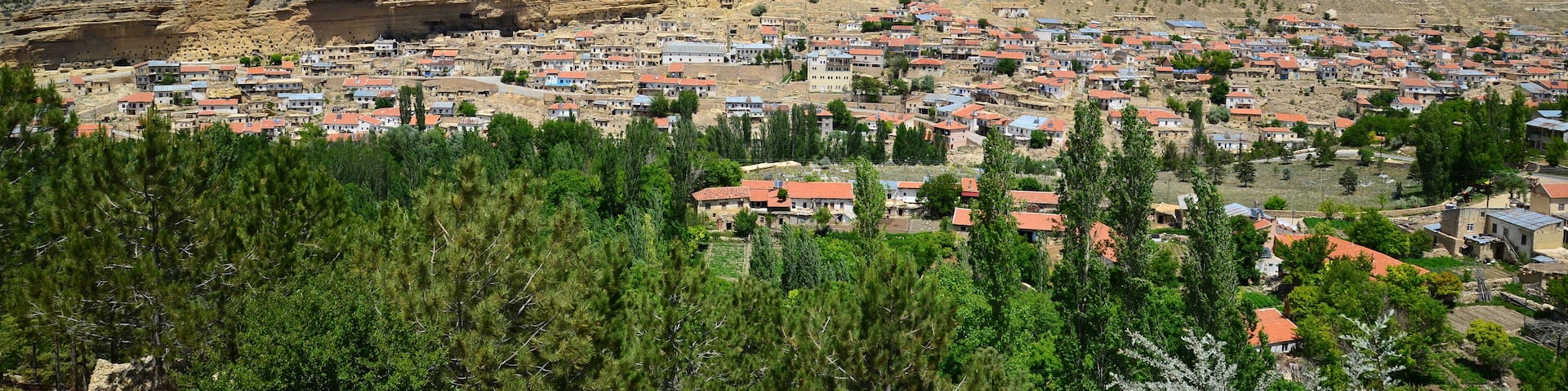 A view from the town of Taskale in Karaman, Turkey.