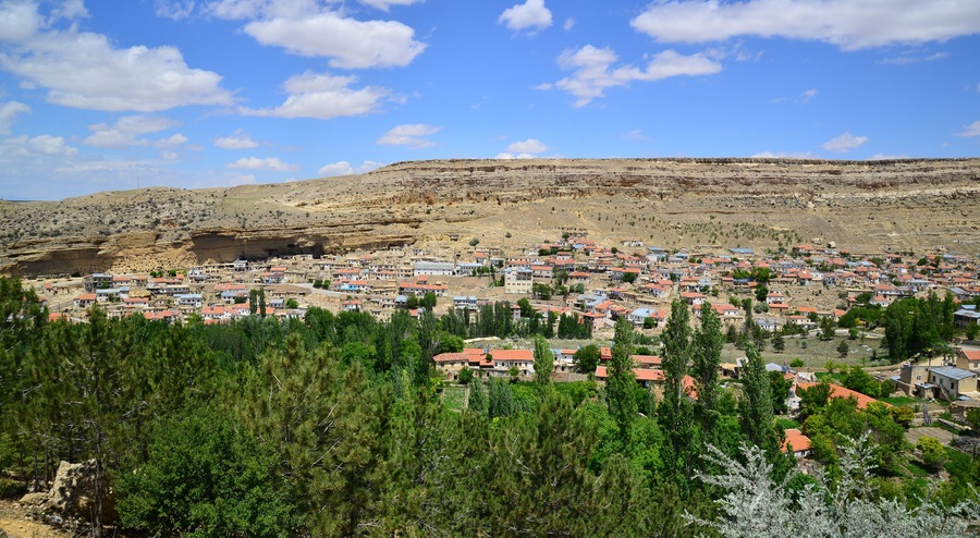 A view from the town of Taskale in Karaman, Turkey.