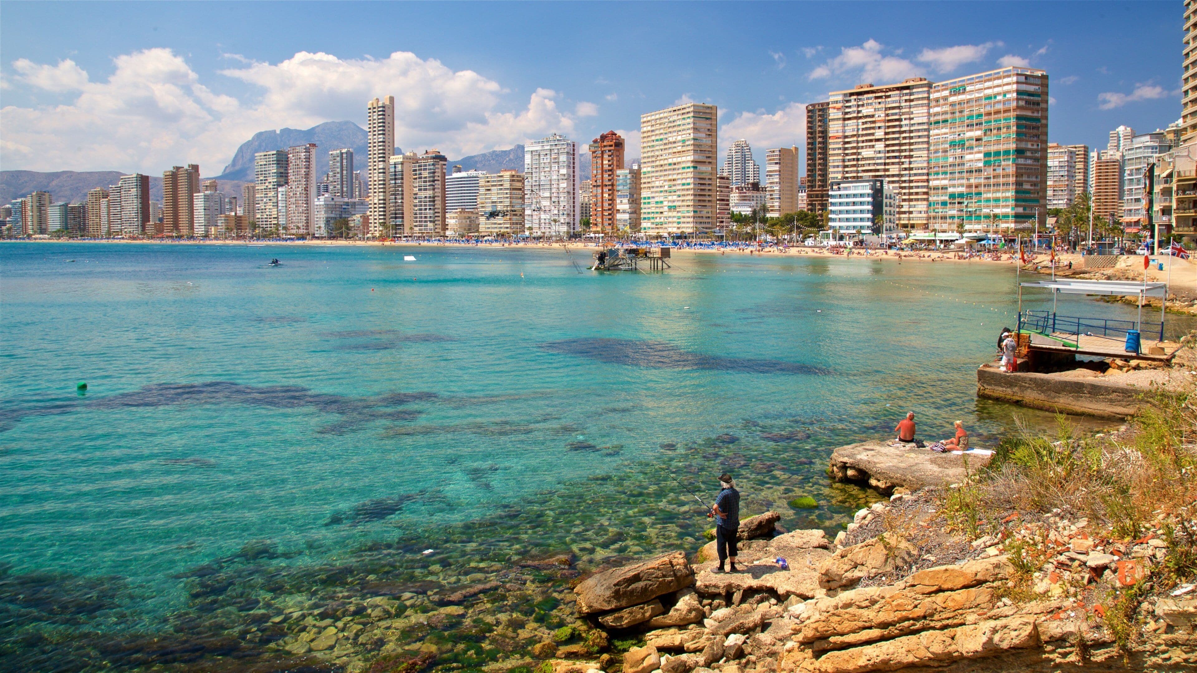 Levante Beach which includes general coastal views, a coastal town and a city