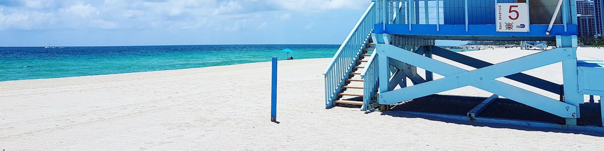 Haulover Beach Park is one of the quietest beaches in Miami. Near the pier are the blue life guard houses. Climb up one of the vacant ones and take soak in the view. #BVSBlue