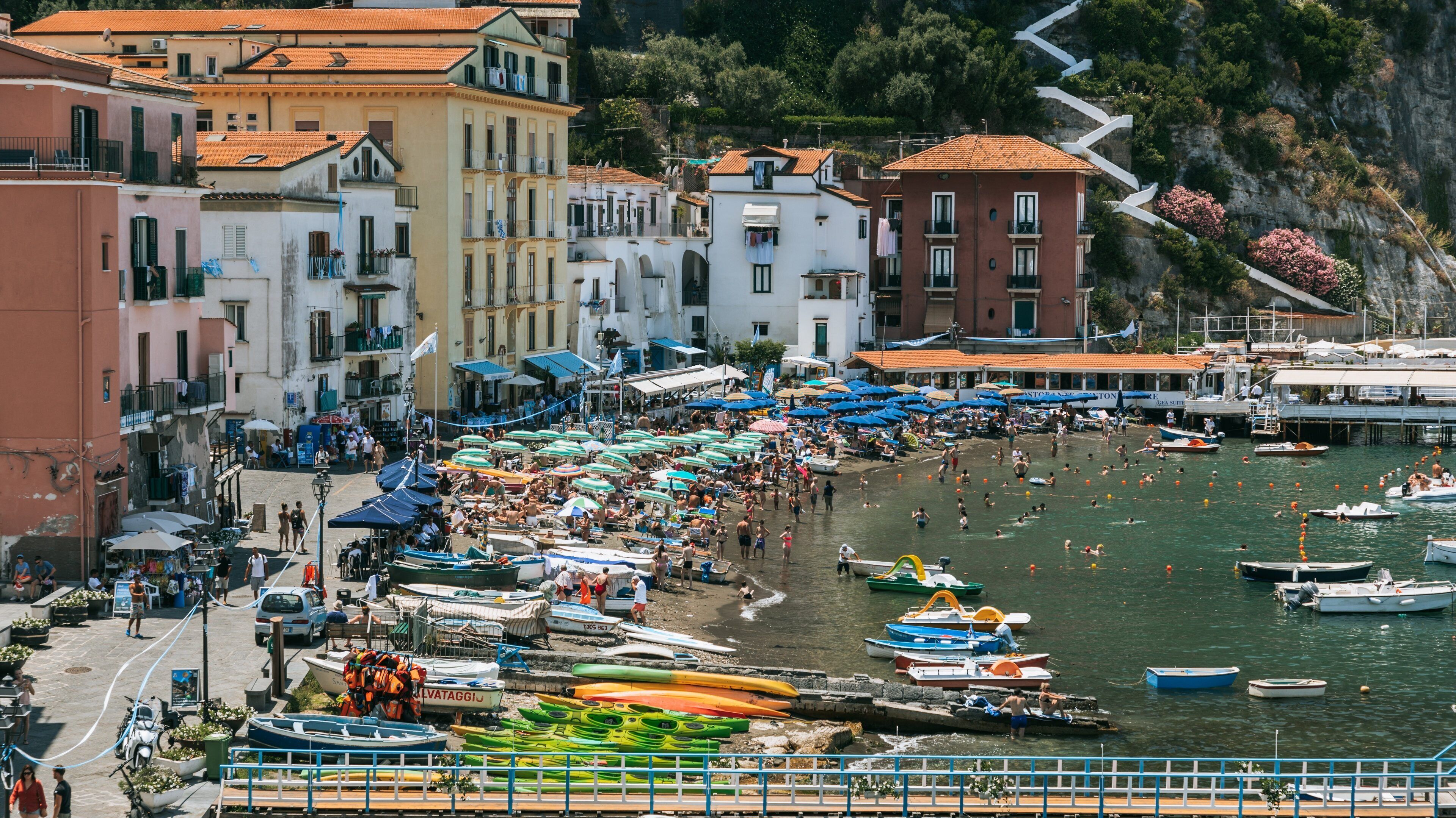 Sorrento Beach featuring a bay or harbor, landscape views and a coastal town
