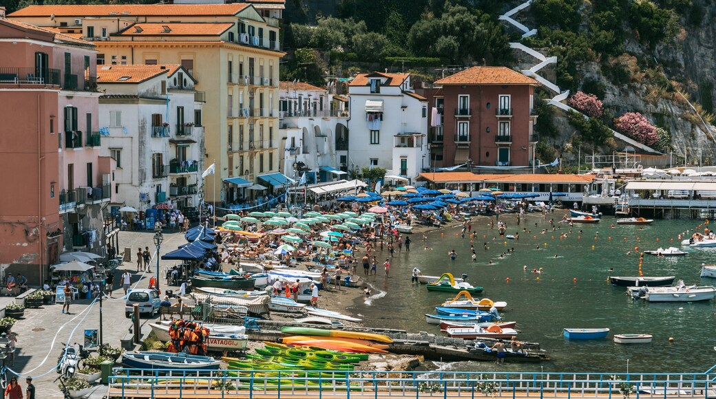 Sorrento Beach featuring a bay or harbor, landscape views and a coastal town