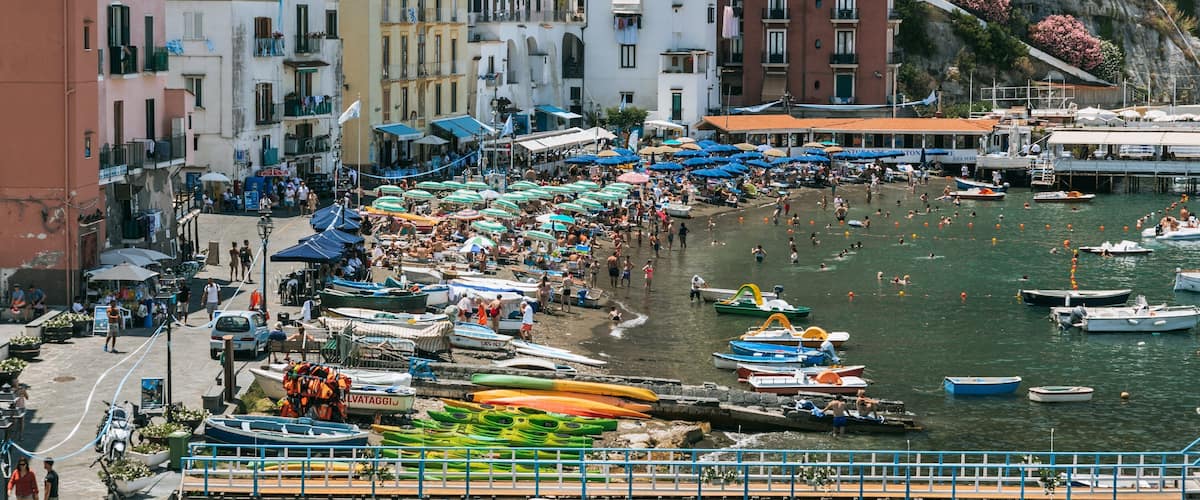 Sorrento Beach featuring a bay or harbor, landscape views and a coastal town