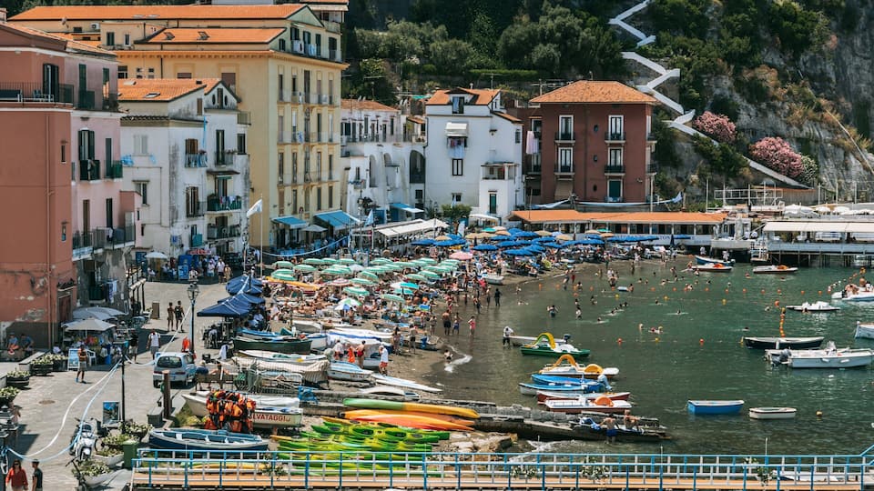 Sorrento Beach featuring a bay or harbor, landscape views and a coastal town