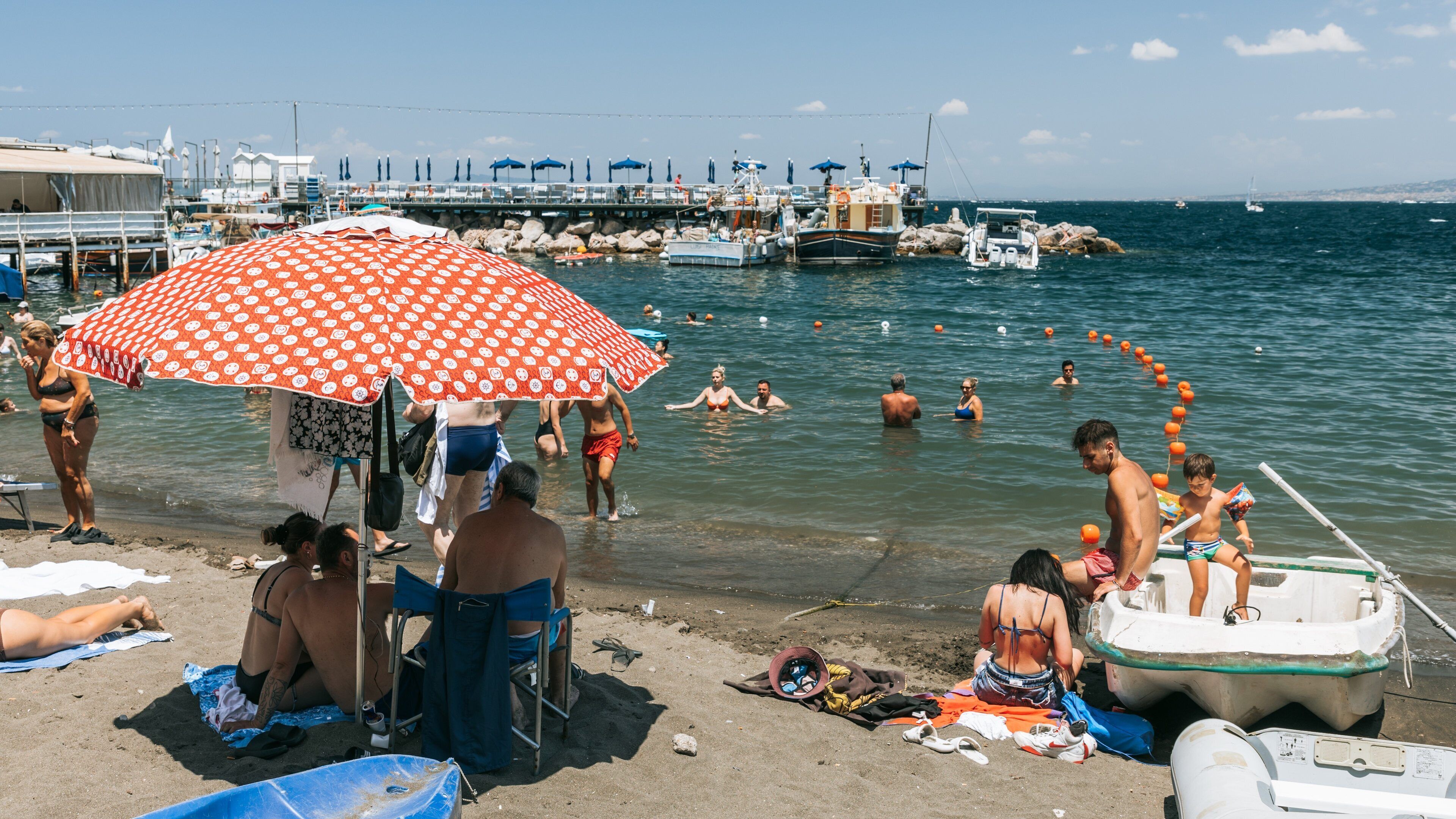 Sorrento Beach featuring a sandy beach, swimming and general coastal views