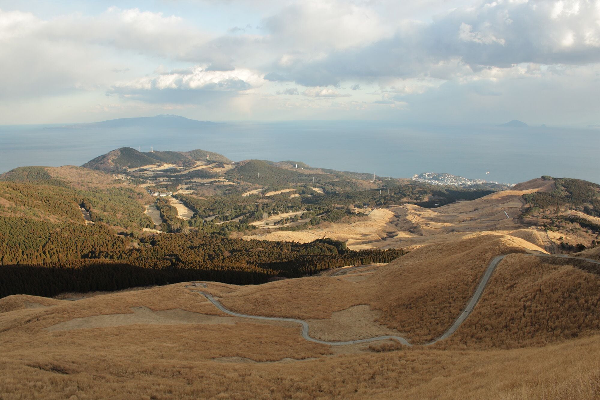 Hosono Kōgen area seen from Mount Misuji in Higashiizu, Shizuoka Prefecture, Japan.