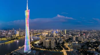 Night view of Guangzhou City, Guangdong Province, China