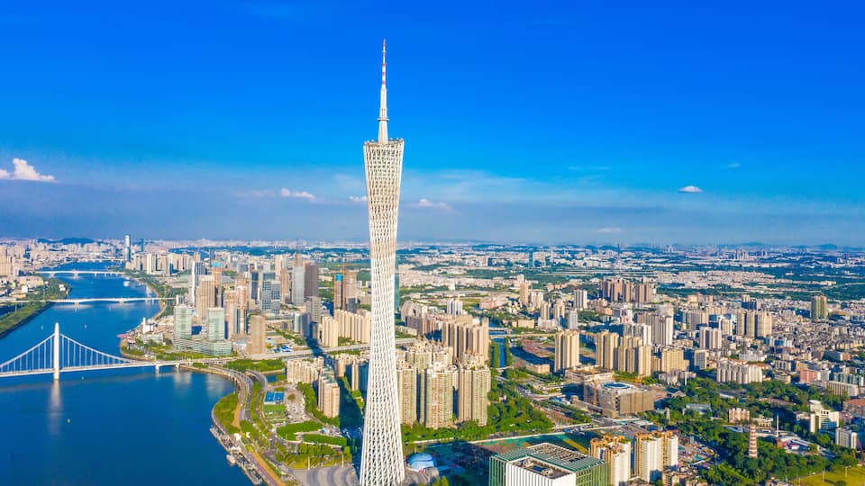 CBD scenery of Guangzhou City, Guangdong Province, China