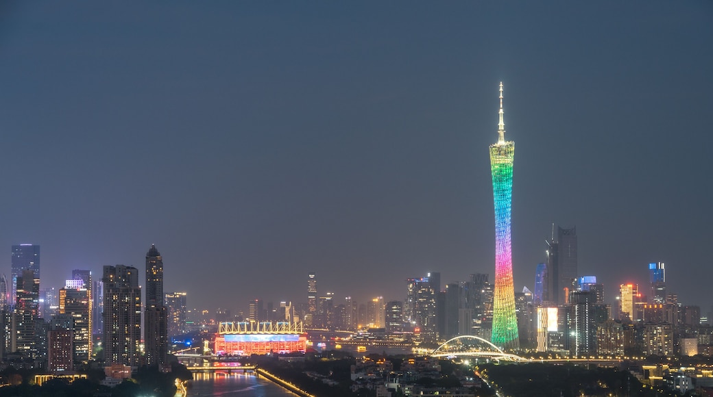Night view of Guangzhou Tower, China