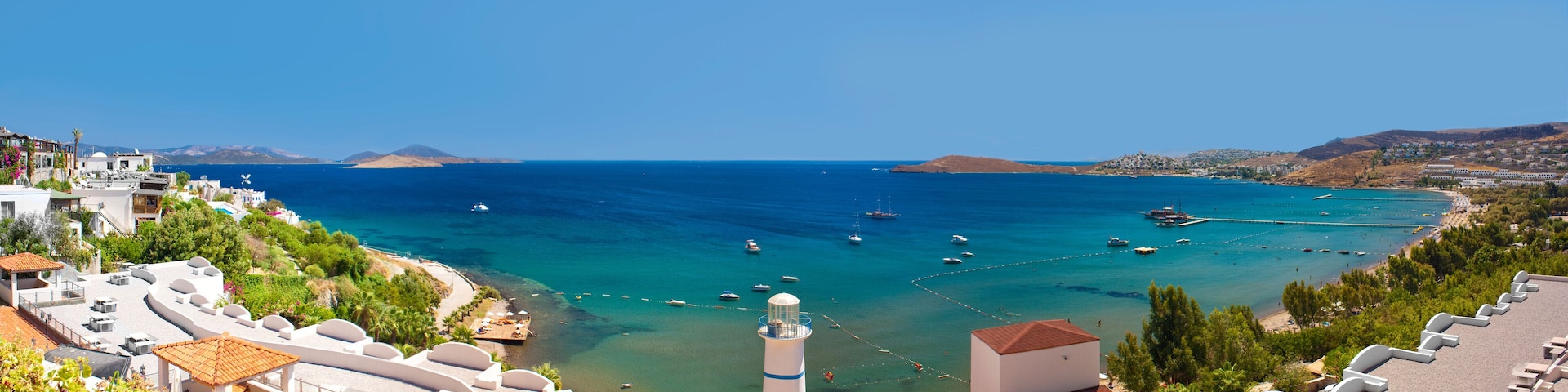 Lighthouse overlooking the sea in Turkey